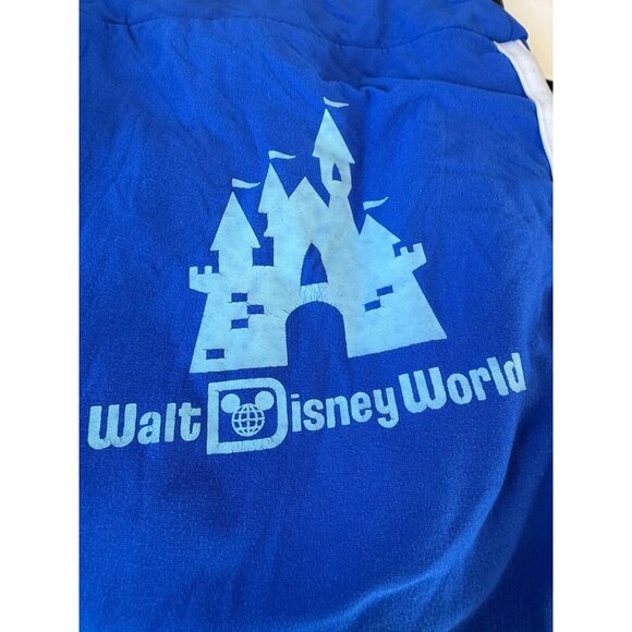 Walt Disney World Crop Legging 2X Blue w White Stripe Castle Logo - Picture 3 of 9